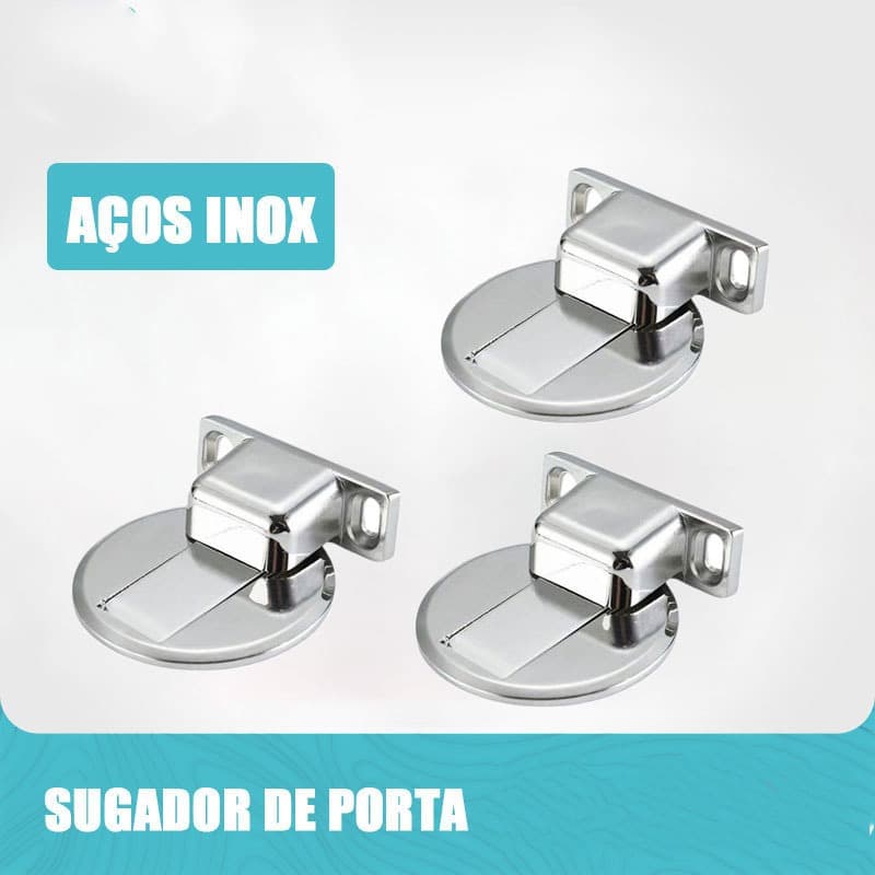 KIT 3/4/5/6 Prendedor Porta Magnético Redondo Ultra Fino Aço 304 Inoxidável Prateado