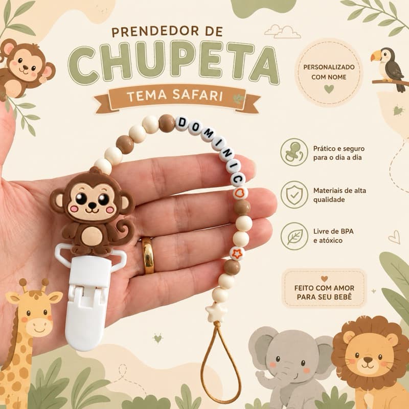 prendedor de chupeta personalizado