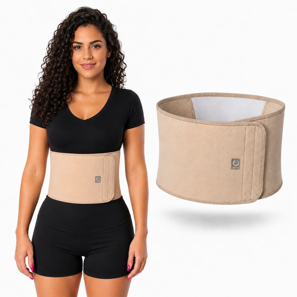 Cinta Faixa Abdominal 20 cm Altura Compressão Modeladora Postural Pós-Cirúrgica Ortopédica Unissex