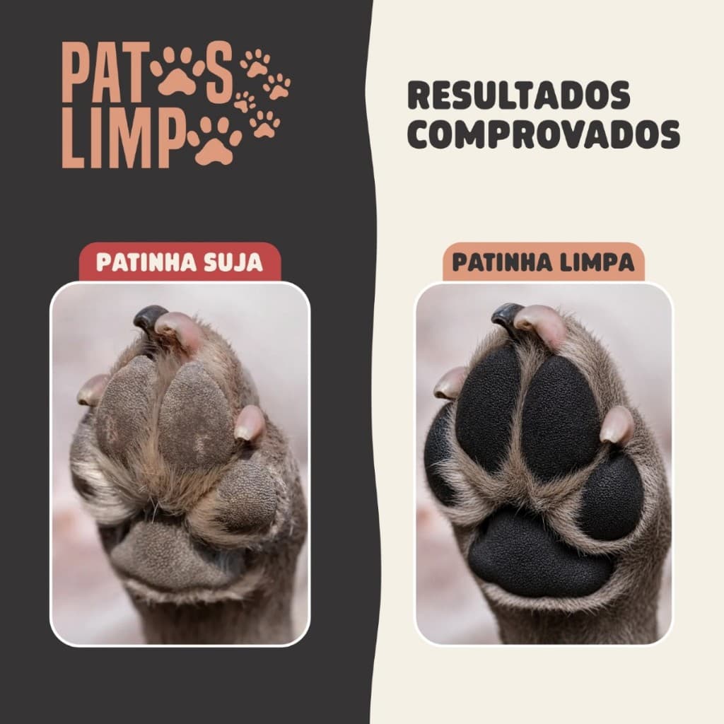 Espuma Limpa Patas Remove Sujeira Mau Cheiro Sem Enxague Pet Com Escova Massageadora Aloe Vera