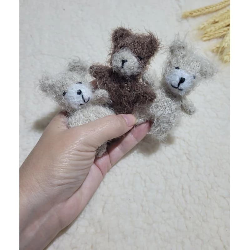 ✨ Mini Ursinho Peludinho em Tricô | Prop para Fotografia Newborn ✨