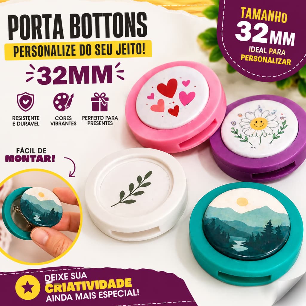 Kit 10 Chaveiros Abridor de Latinhas para Botton 32 mm - porta botton