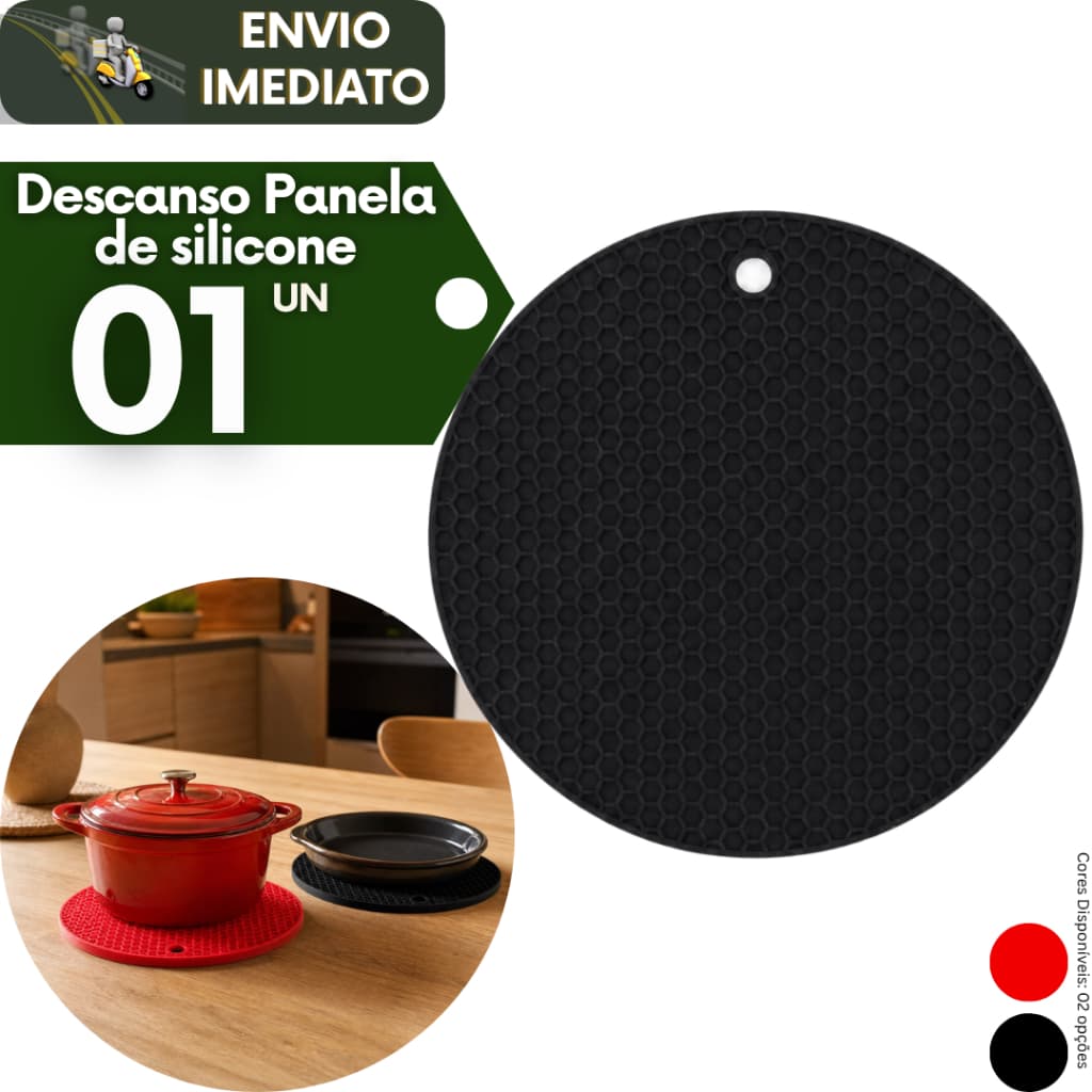 Descanso Panela Silicone Almofada Suporte Protetor Mesa Resistente ao Calor Antiderrapante Cozinha