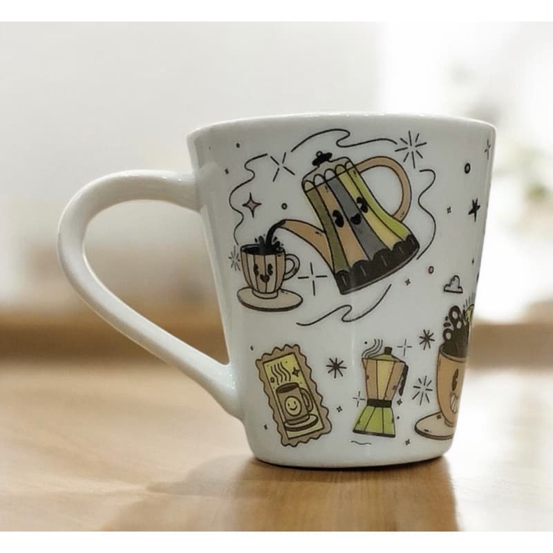 Caneca Decorativa 150ml Café e Chá – Caneca de Cerâmica Fofa