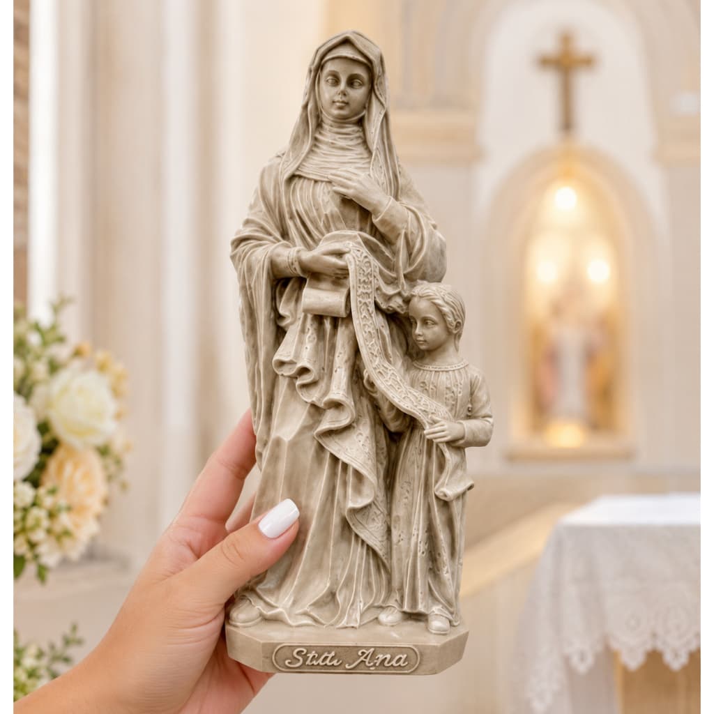 Estatueta Santa Ana Padroeira Dos Avós Em Resina Lembrancinha Religiosa