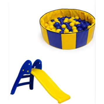 Kit Infantil Baby 2 em 1 – Escorregador Baby + Piscina Redonda Infantil