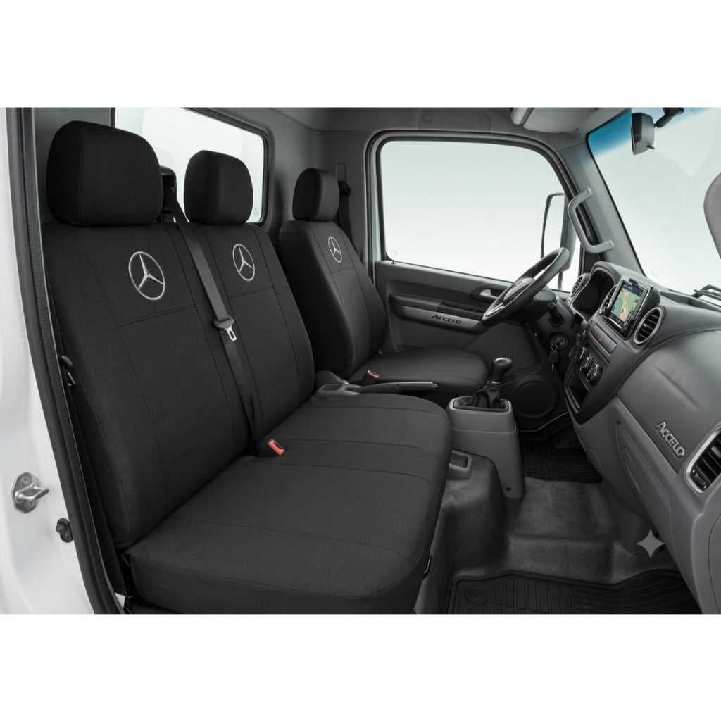 jogo de capas protetoras de couro para bancos caminhao accelo mercedes benz 2012 a 2023 a venda