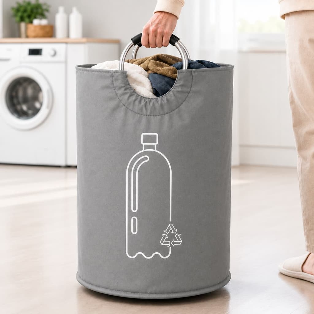 Cesto Roupa Suja Grande Dobrável Organizador Lavanderia Multiuso Impermeável 72x38cm com Alça Reforçada para Casa