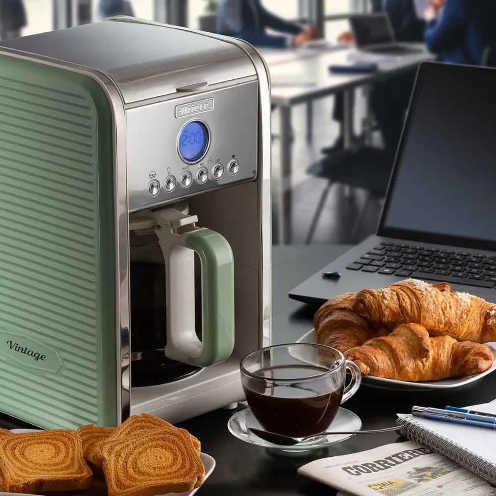 Cafeteira Elétrica Ariete Vintage 1342 Automática Com Filtro 900W Verde 220v