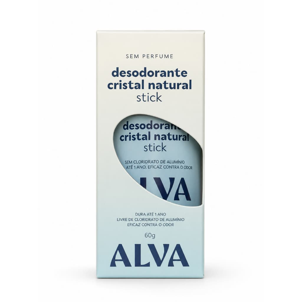 Desodorante Cristal Stick Vegano 60g Alva