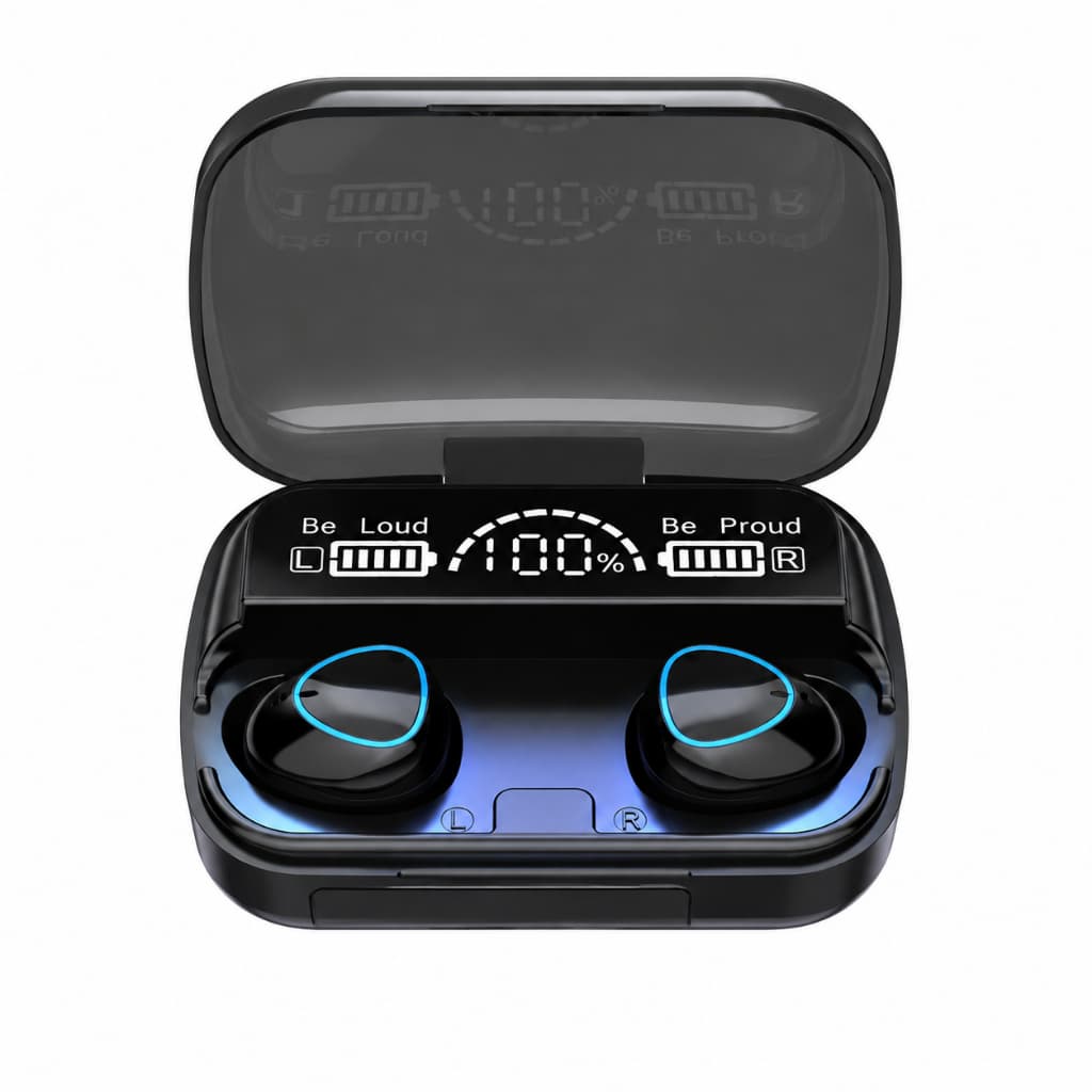 Fone de Ouvido Bluetooth M10 V5.3 Sem Fio TWS com Display LED, Controle Touch e Estojo Carregador