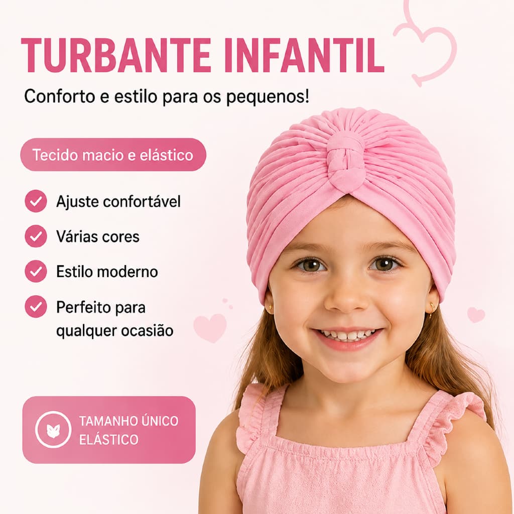 12uni Turbante Infantil Feminino Elástico Confortável Estilo Moderno Para Crianças