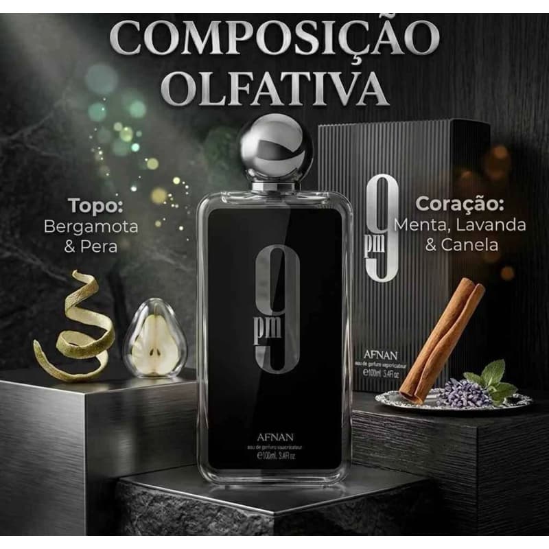 Perfume Árabe Afnan 9pm Masculino 100ml