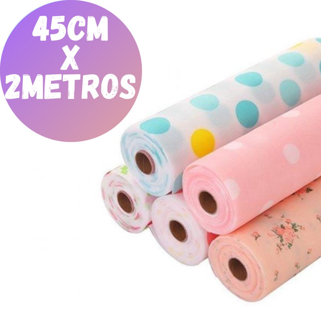 5 Forros De Armário Gaveta Geladeira Antiderrapante E Impermeável Rolo