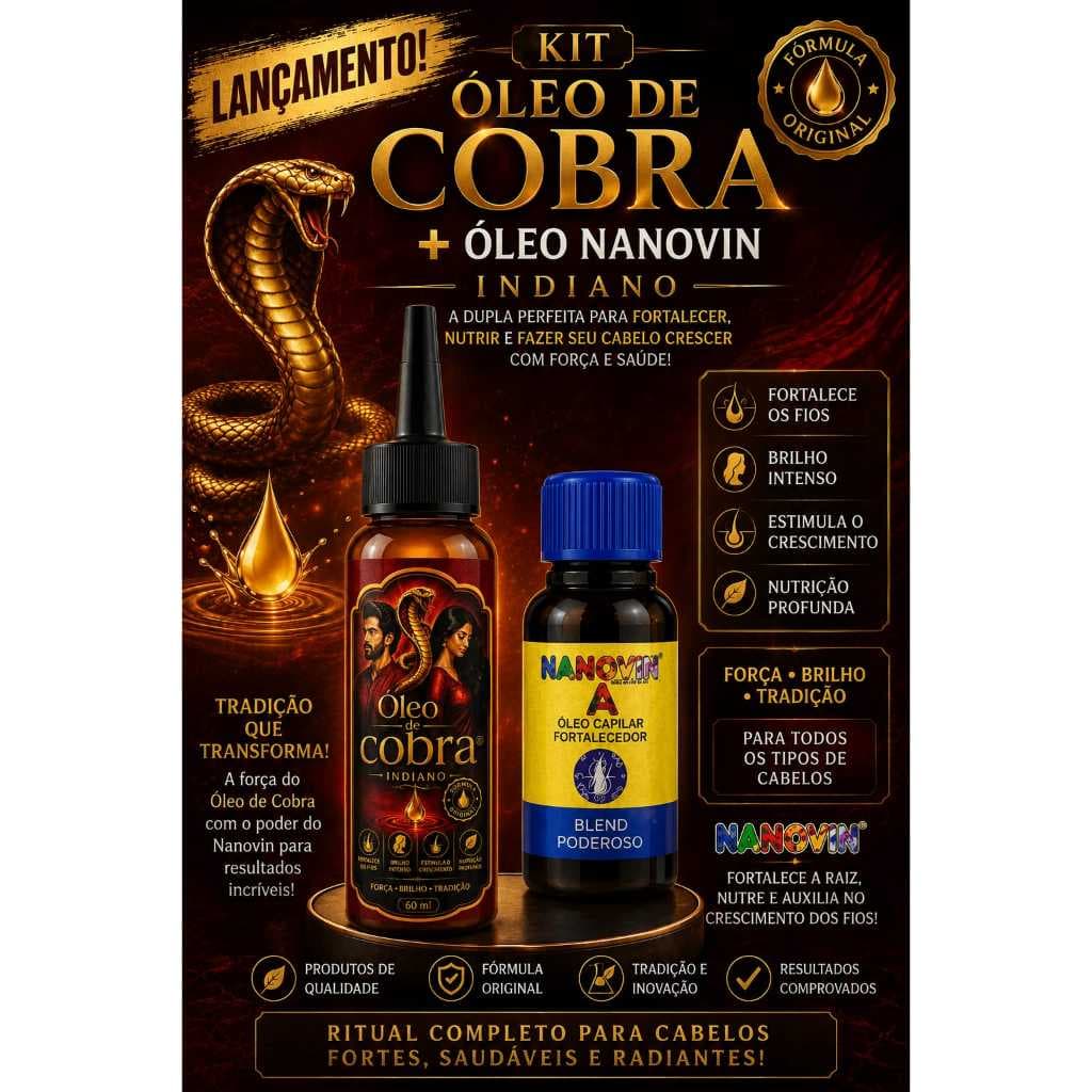 ÓLEO DE COBRA 60 ML + ÓLEO NANOVIN 30 ML
