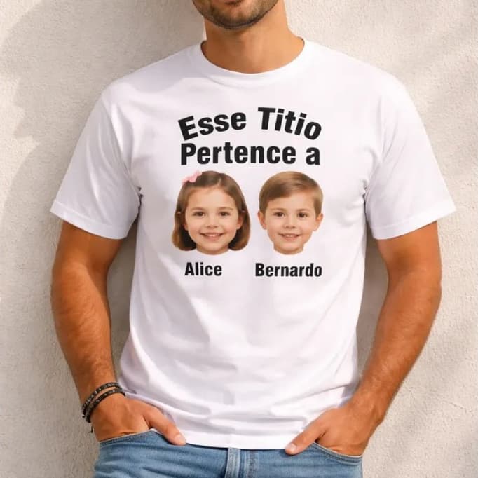 camiseta esse titio titia pertence ao foto personalizado camisa unissex
