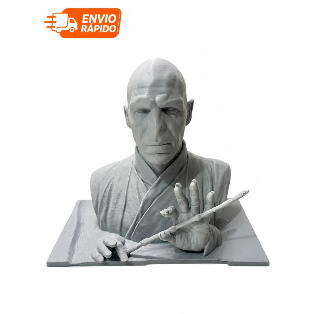 Busto Lord Voldemort Harry Potter Realista Cinza 11cm colecionável presente