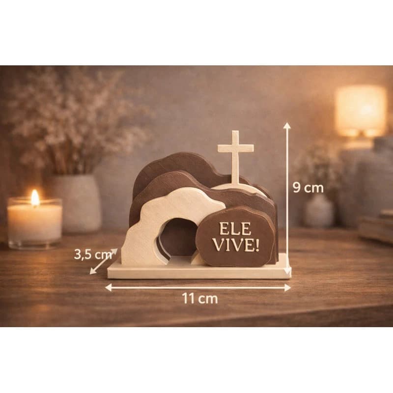Enfeite Cristão “Ele Vive”
