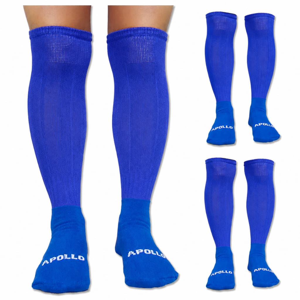 Kit 3 Conjunto Meião Futebol Jogo Treino Cor Preta Branca Azul Original Tamanho Infantil e Juvenil