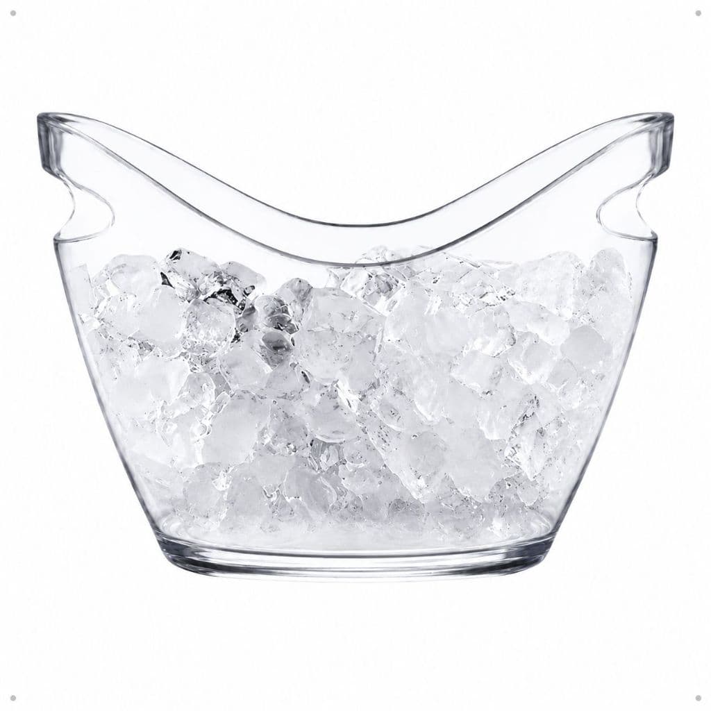 Balde De Gelo Champanheira Acrílico 5l Oval Transparente cerveja bebida vinho espumante festa e grande
