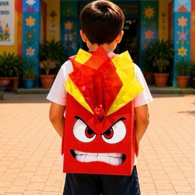 Mochila Maluca Raiva Divertidamente Infantil l Já Pronta