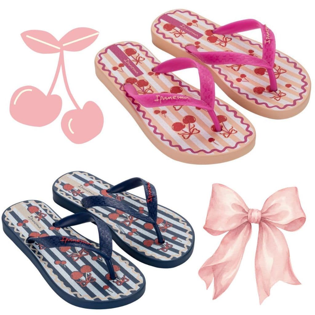 Chinelo Juvenil Ipanema Kids Menina Original Unicórnio Cerejinha Laço Azul Rosa Verde Arco Iris Confortável Lançamento