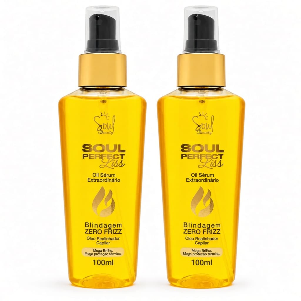 Kit 2 Sérum Capilar Soul Perfect Liss 100ml Blindagem Zero Frizz
