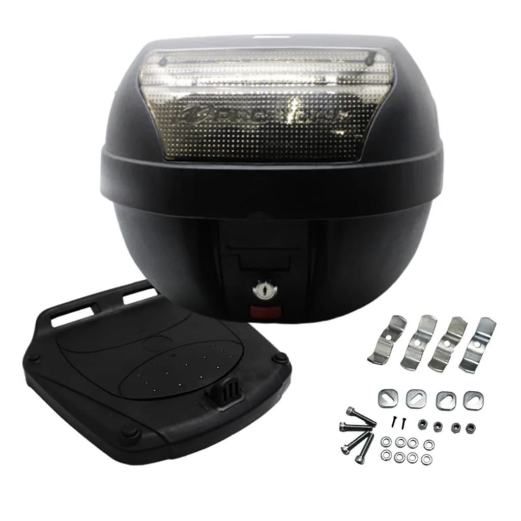 Baú Bauleto para Motos 28 Litros SmartBox Com Refletor Traseiro e Lente Fumê BP-03FM Pro Tork
