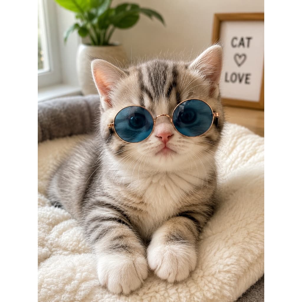 Óculos Pet Redondo Estiloso Colorido Acessório Cães Gatos Passeios Fantasias Ensaios