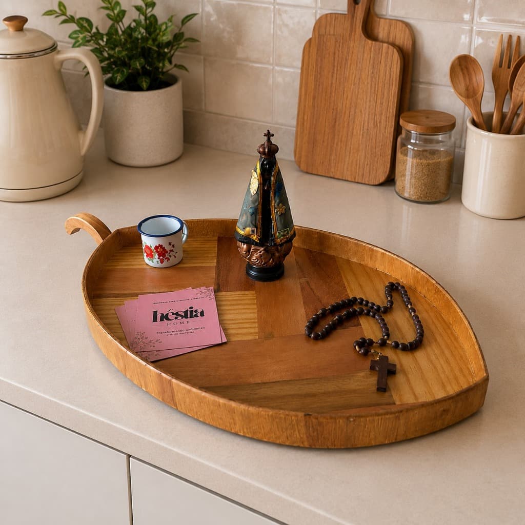 Bandeja Orgânica Decorativa Grande 60x30x5cm Porta Perfumes Lavabo Penteadeira Aparador Mesa Centro Sala Quarto Banheiro