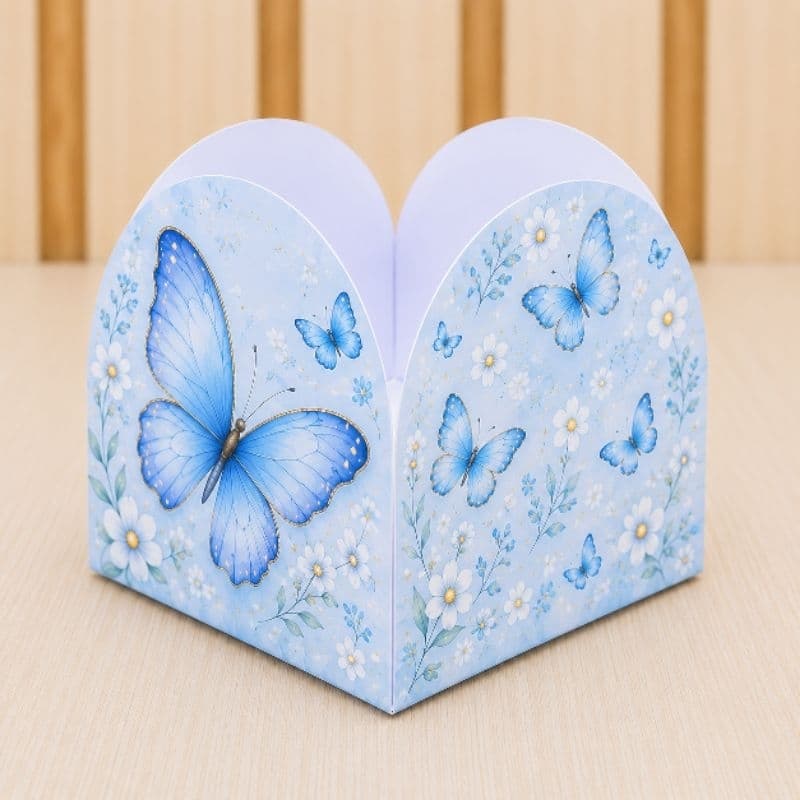 50 a 300 Forminhas para Docinhos Tema Borboleta Azul Pronta Entrega