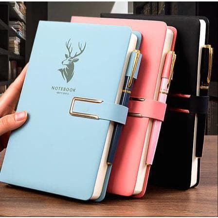 Caderno A5 Extra Grosso 80 Folhas Couro Colorido com Fecho com Ímã Planner 2026 Bloco de notas Agenda