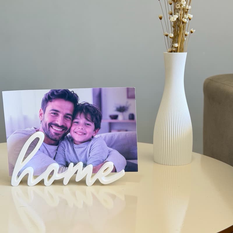 Porta Retrato Magnético 10x15 Decorativo para Sala Rack Aparador Presente Opção com Vaso Decorativo