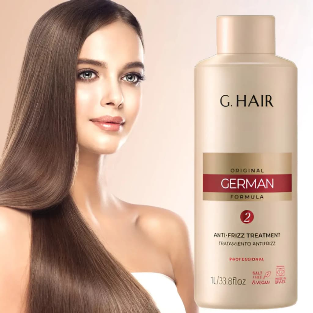 Escova Progressiva Anti Frizz Alemã Ghair Professional Passo 2 Ativo 1 Litro Brilho Liso Perfeito
