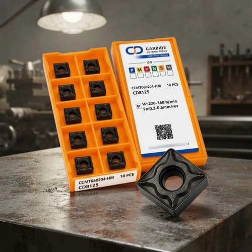 CCMT060204-HM CD8125 Pastilha Inserto Videa Torno CNC Mecânico Aço 1020 1045 10 Peça