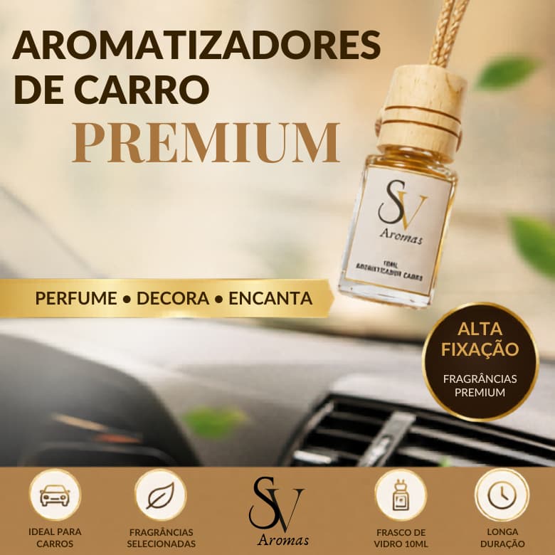 Aromatizador de Carro 10ml, Cheirinho Perfume Automotivo, Perfume para carro