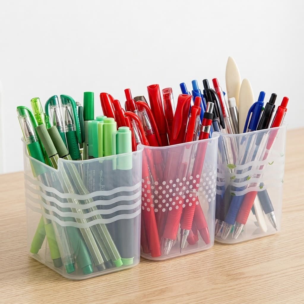 Kit 4 Porta Canetas Organizador de Mesa Escritório Estudo Porta Lápis Porta Treco Multiuso Para Casa Escritório