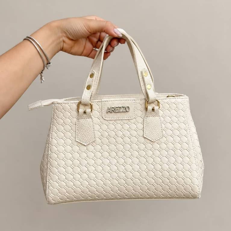 Bolsa Feminina Média de Mão e Transversal com Alça Regulável Removível Elegante