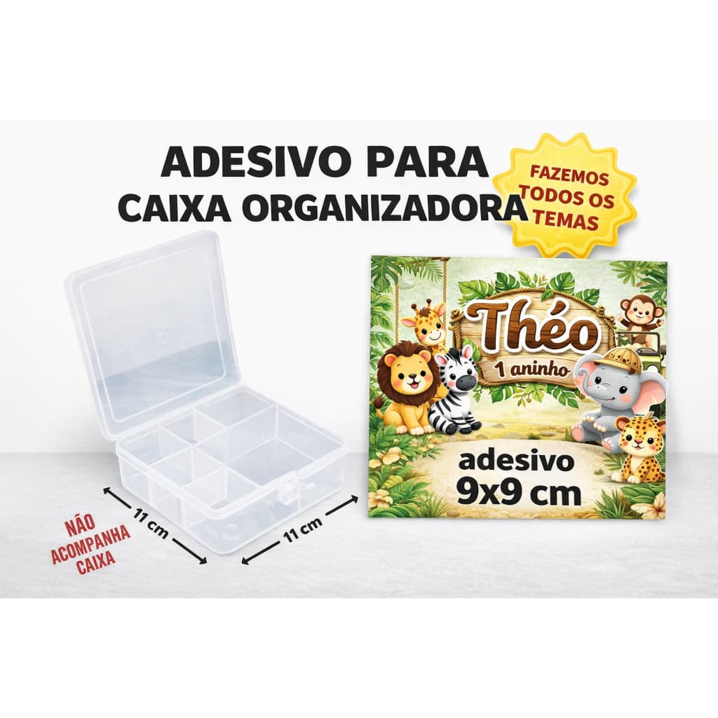 Adesivos Personalizados para Caixa Organizadora de Doces – Qualquer Tema!