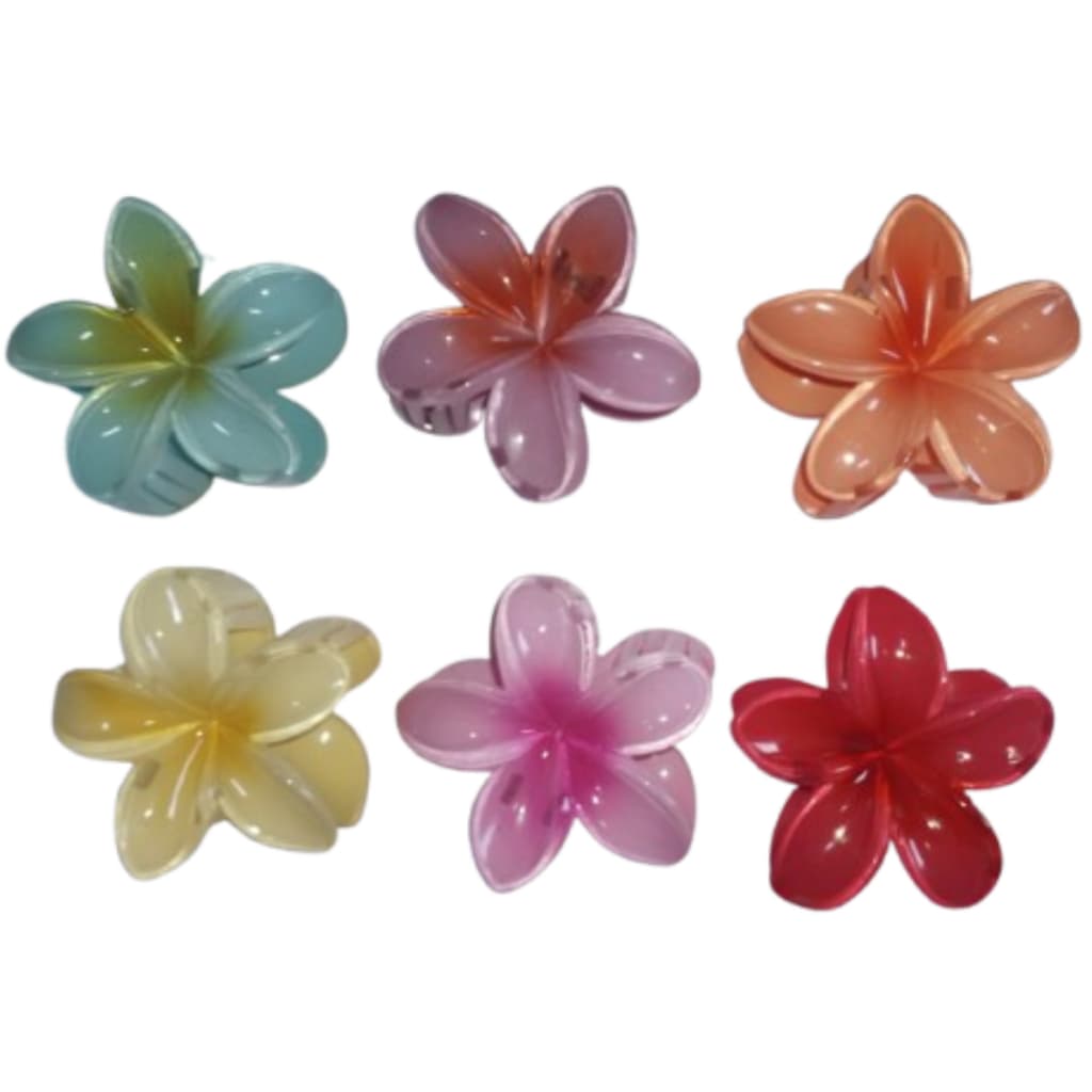 Kit 6 Presilha De Flor Cabelo Grande Grampo Flor Blogueira Trend - PACOTE COM 6 - ENVIO IMEDIATO