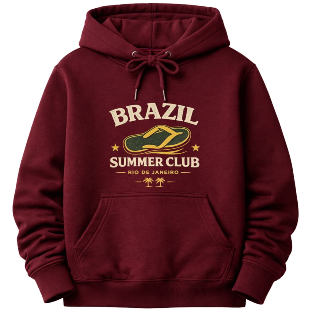 Moletom Canguru Masculino Brazil Summer Club Estilo Streetwear Casual Premium Inverno Confortável