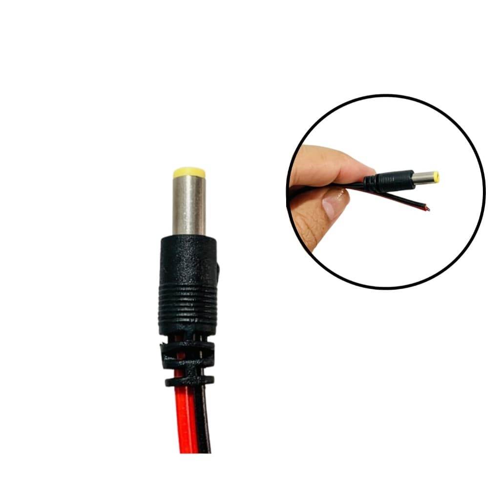 Kit 2 Cabo Fio Rabicho P4 Femea Positivo E Negativo Para Fontes CFTV e LED