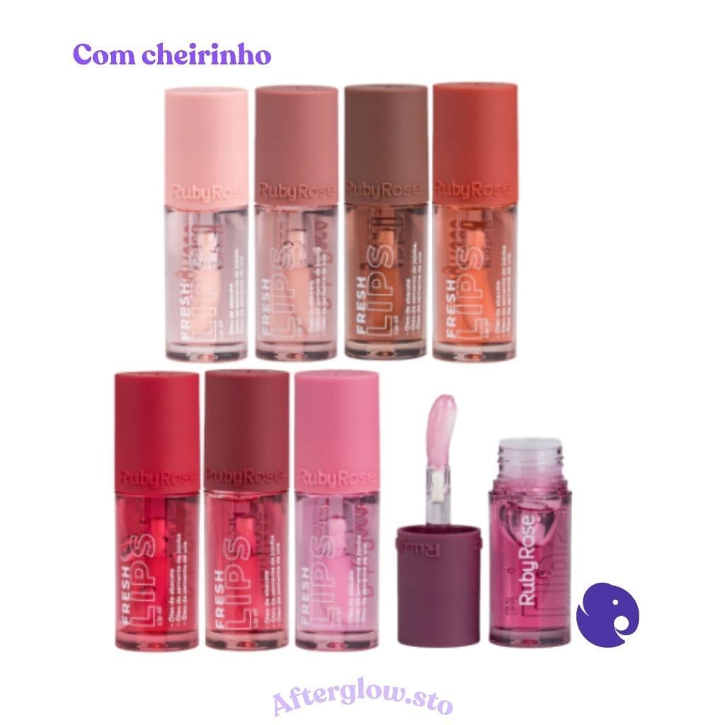 Fresh Lips Ruby Rose LANÇAMENTO - Lip Oil - Linha Rosa Com Cheirinho