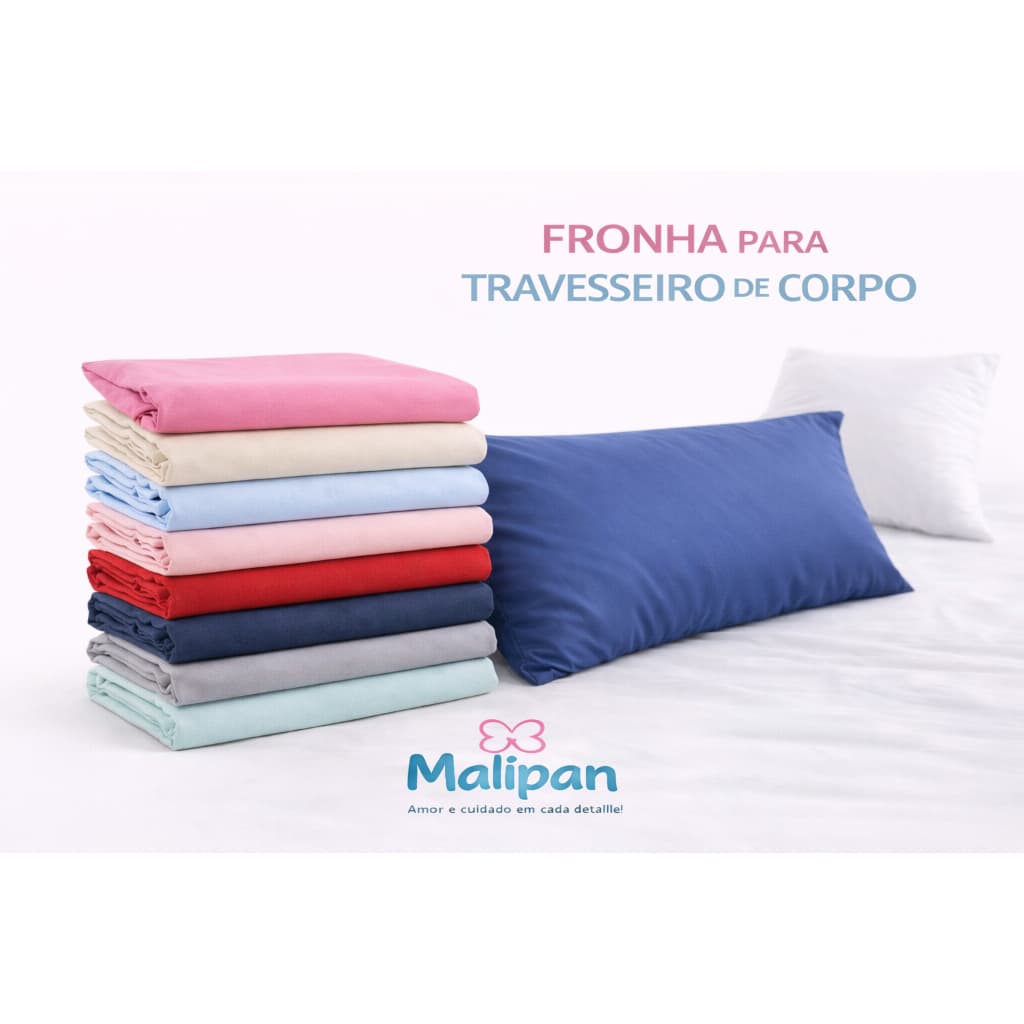 Capa Travesseiro Corpo Proteção Para Xuxão Estampa Lisa
