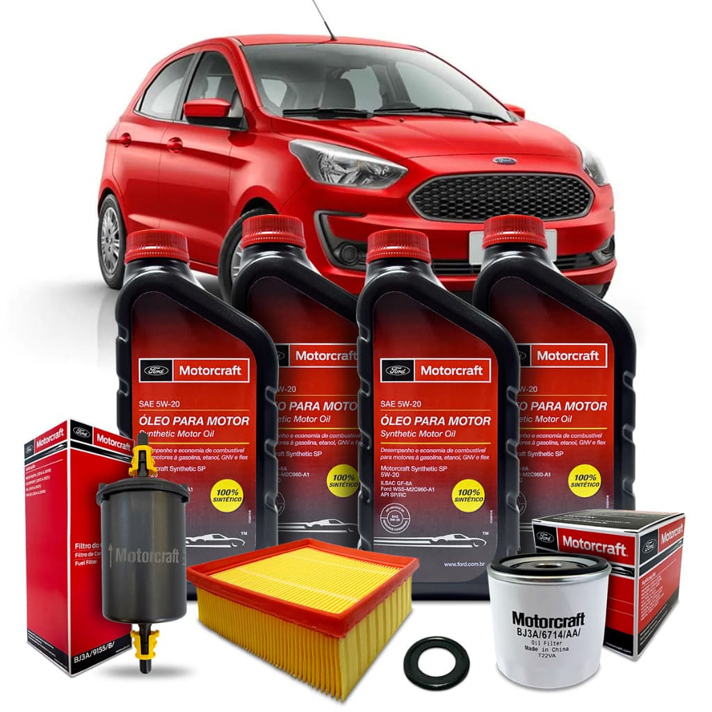 Kit Revisão Troca de Óleo Motorcraft 5w20 Ford Ka 1.0 1.5 2018 2019 2020 2021