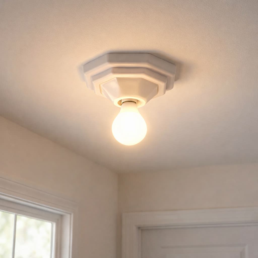 Plafon de Teto Com Bocal E27 Encaixe Padrão 100W Bivolt Preto Branco Para Lâmpada Led Bulbo Filamento