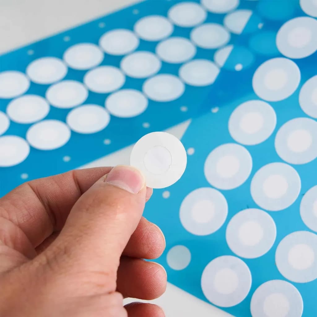 96 Filtros de Ar Adesivo 20mm Membrana Respirável Cultivo Cogumelos PTFE 0.2um Hidrofóbico Sintético