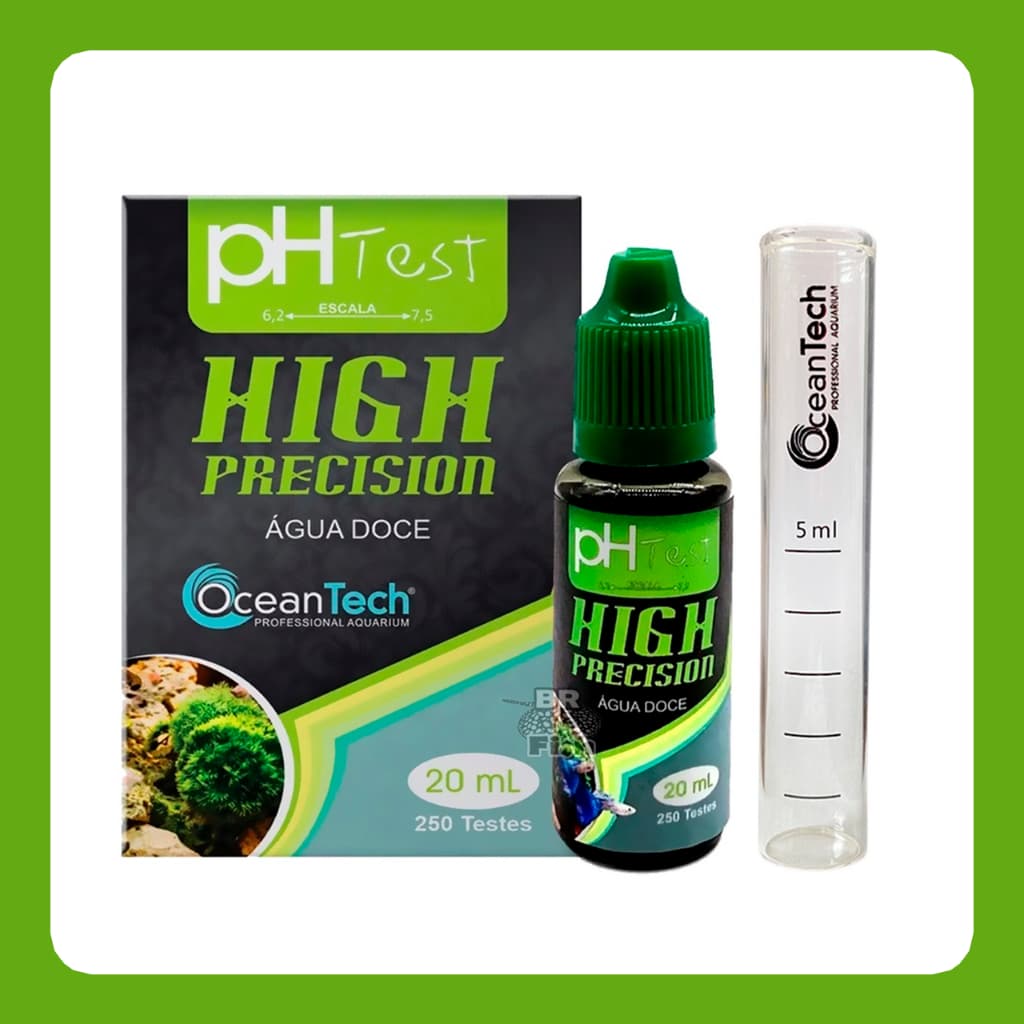 Teste De pH Ocean Tech Água Doce Faz 250 Testes Aquários