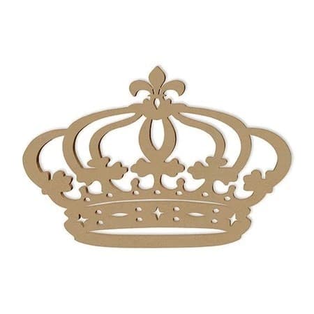 Coroa em MDF Cru para Personalizar 50x40 - Festa Realeza e Provençal,  Decoração Quarto Bebê e Príncipe/Princesa