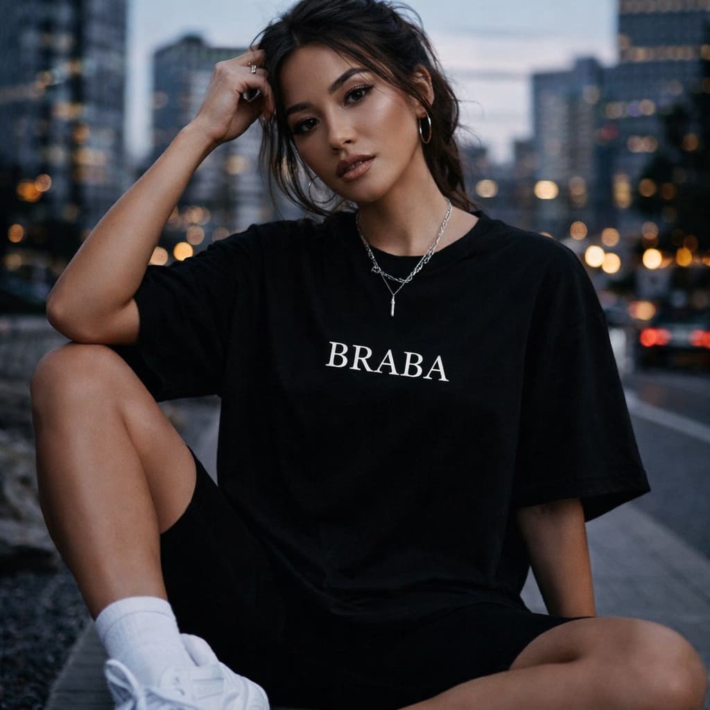 Camiseta Feminina Camisetão BRABA Academia em Algodao 100% fio 30.1 Camisa Academia